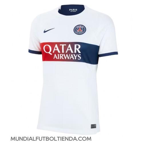 Camiseta Paris Saint-Germain Segunda Equipación Replica 2023-24 para mujer mangas cortas